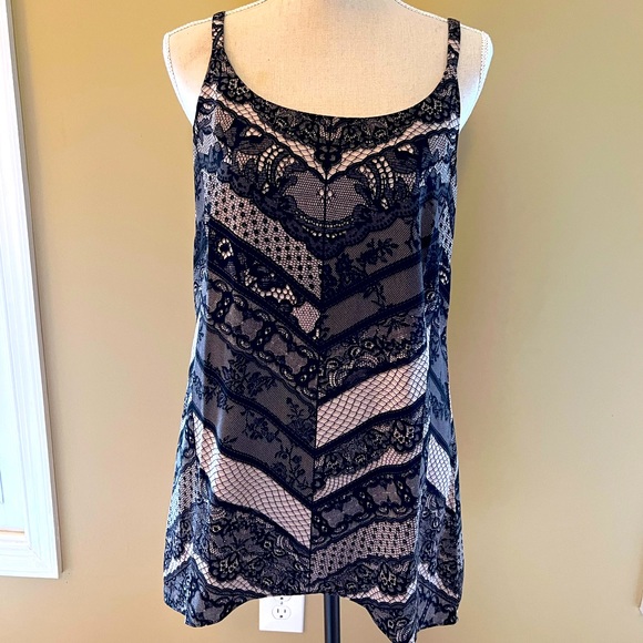 CAbi Monaco Cami— Chevron Lace Print - Picture 1 of 6
